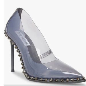 Steve Madden Women's Vyper VYPE03S1 Pointed Toe Gray Stiletto Pump Heel US 5.